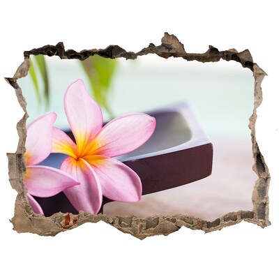 Autocollant mural trou Plumeria pierre