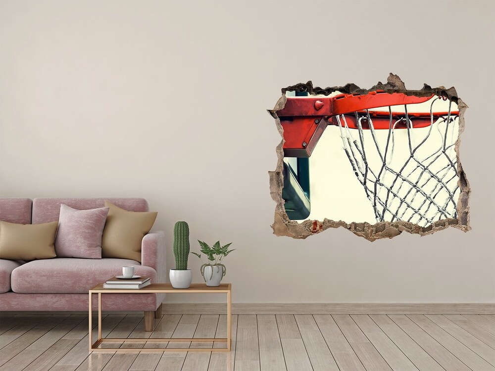 Sticker trou dans le mur Basket-ball pierre