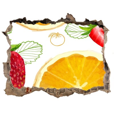 Autocollant mural trou Fruit pierre