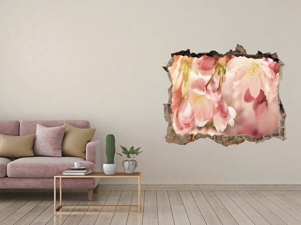 Autocollant mural trou Un rêve floral en béton