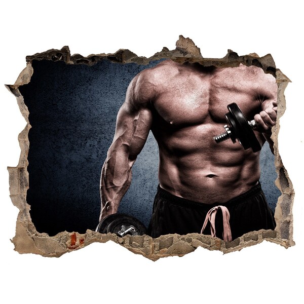 Autocollant mural trou L'actionneur en action