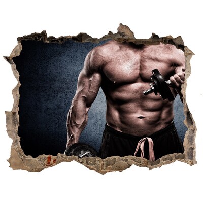 Autocollant mural trou L'actionneur en action