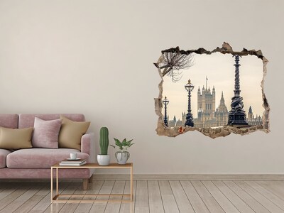 Sticker trou dans le mur Vue de Londres