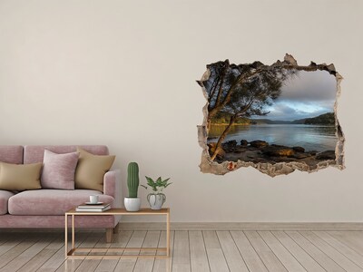 Autocollant mural trou La paix au bord de l'eau