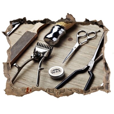 Autocollant à effet 3d trou Atelier de coiffure