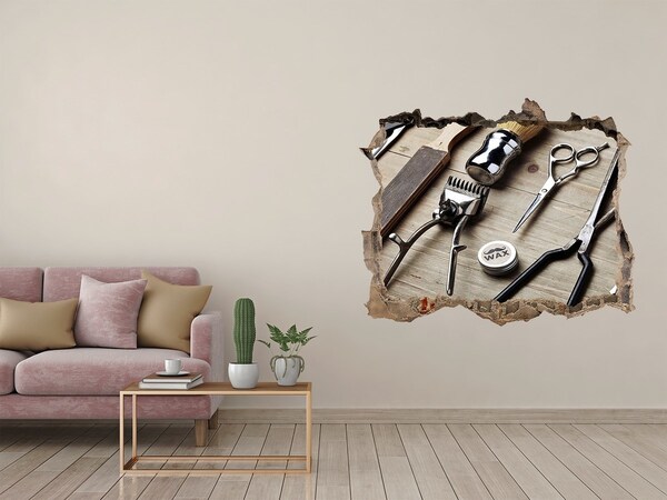 Autocollant à effet 3d trou Atelier de coiffure