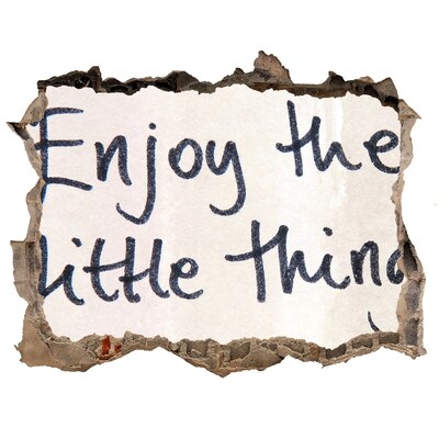 Sticker mural effet trou Un mur endommagé avec une inscription