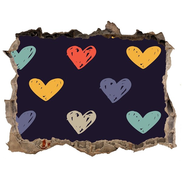 Autocollant mural trou Cœur sur le mur