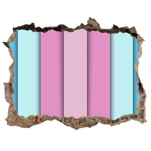 Sticker trou dans le mur Un mur coloré en ruines