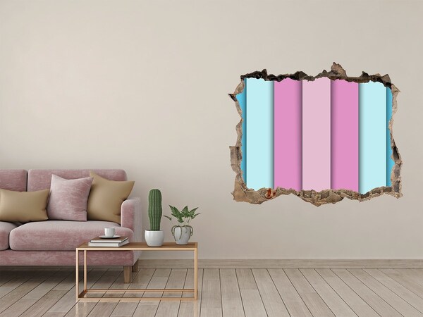 Sticker trou dans le mur Un mur coloré en ruines