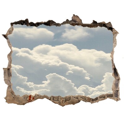 Autocollant à effet 3d trou Ciel avec des nuages