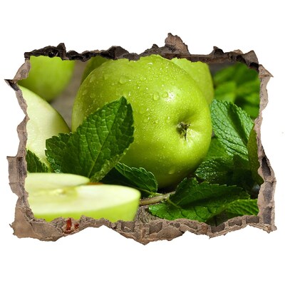 Sticker trou dans le mur Pommes vertes dans le jardin