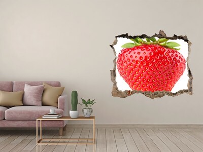 Autocollant mural trou Fraise pierre