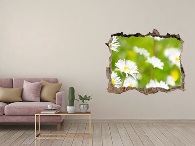 Sticker mural effet trou Un paradis floral derrière les murs