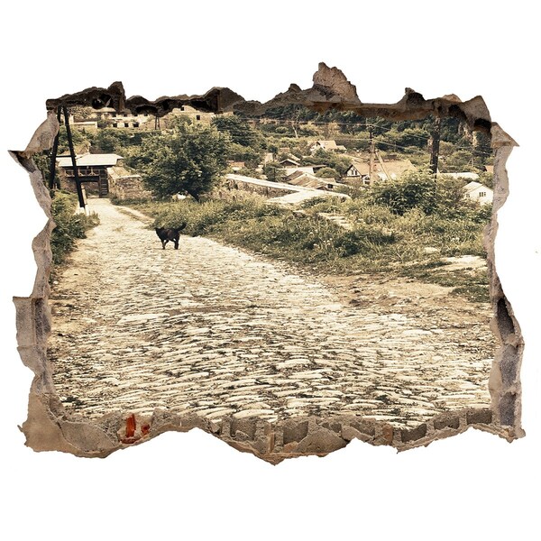 Autocollant mural trou Une charmante route de campagne