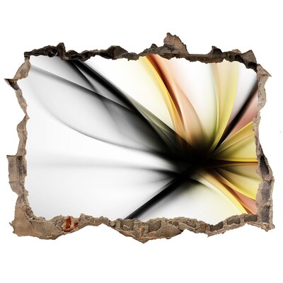 Sticker mural effet trou Un mur brisé avec un motif abstrait