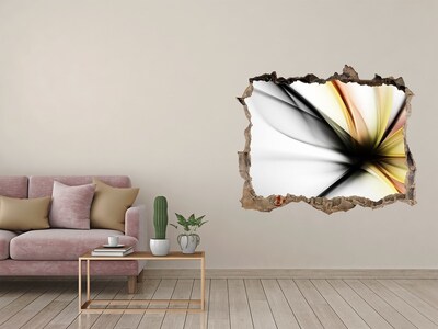 Sticker mural effet trou Abstraction des fleurs pierre