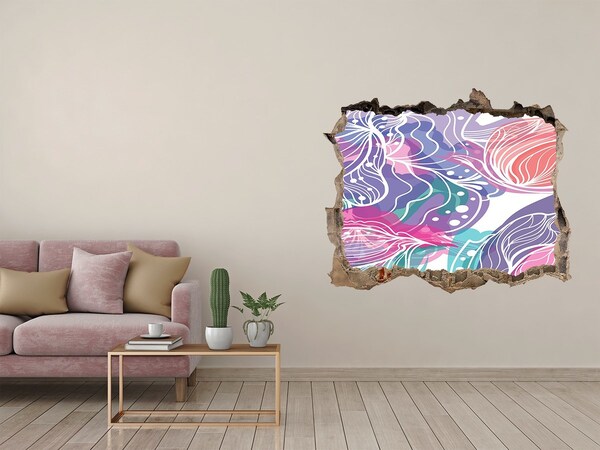 Autocollant à effet 3d trou Motifs floraux Hole in the Wall