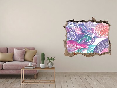 Autocollant à effet 3d trou Motifs floraux Hole in the Wall