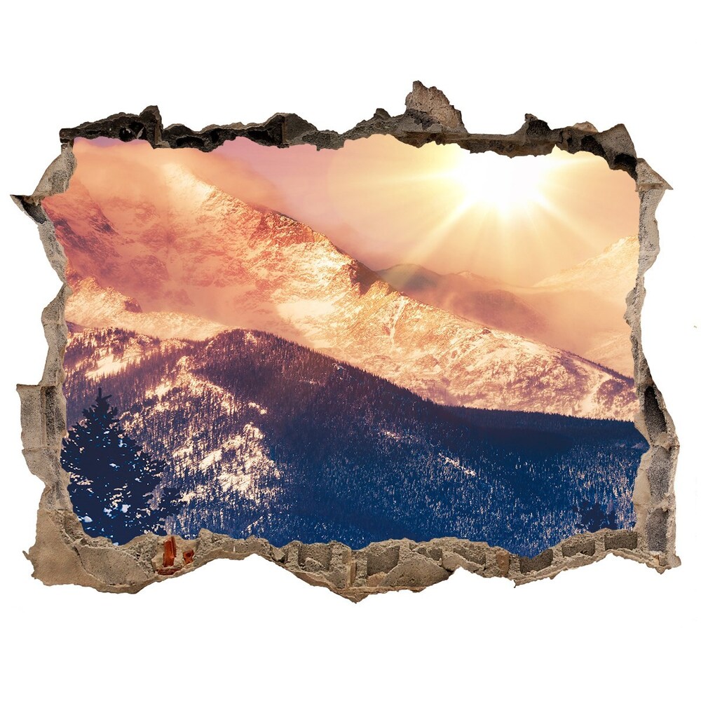 Sticker mural effet trou Colorado mountains pierre