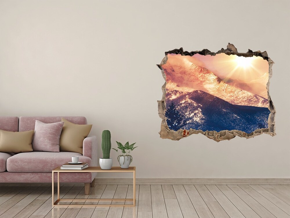 Sticker mural effet trou Colorado mountains pierre