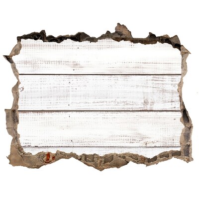 Autocollant mural trou Une planche de bois dans un trou dans le mur