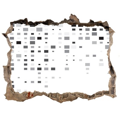 Autocollant mural trou Mur délabré avec motif numérique
