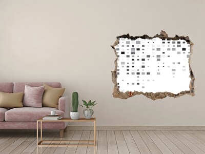 Autocollant mural trou Mur délabré avec motif numérique