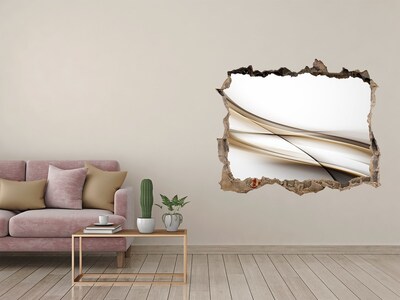 Autocollant à effet 3d trou espace abstrait derrière le mur