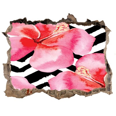 Sticker mural effet trou Trou à fleurs dans le mur