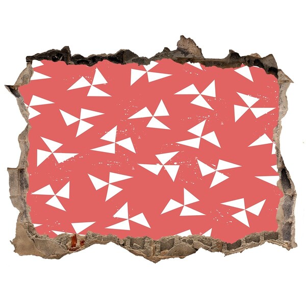 Sticker trou dans le mur Motif dans une nuance de rouge