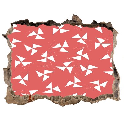 Sticker trou dans le mur Motif dans une nuance de rouge