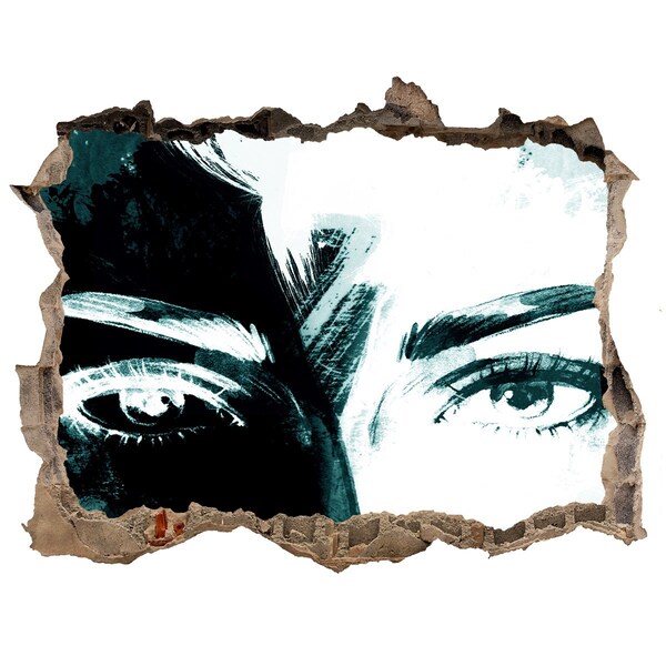 Autocollant à effet 3d trou Des yeux dans le béton