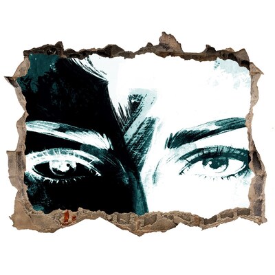 Autocollant à effet 3d trou Des yeux dans le béton