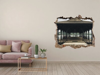 Autocollant mural trou Vue de la jetée sur l'eau