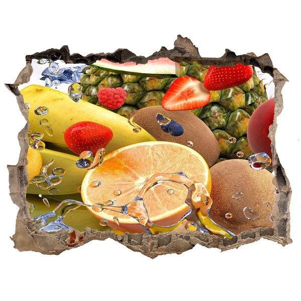 Sticker trou dans le mur Un paradis fruitier derrière le mur