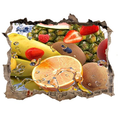 Sticker trou dans le mur Un paradis fruitier derrière le mur