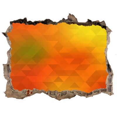 Sticker trou dans le mur Une fissure ardente dans le mur