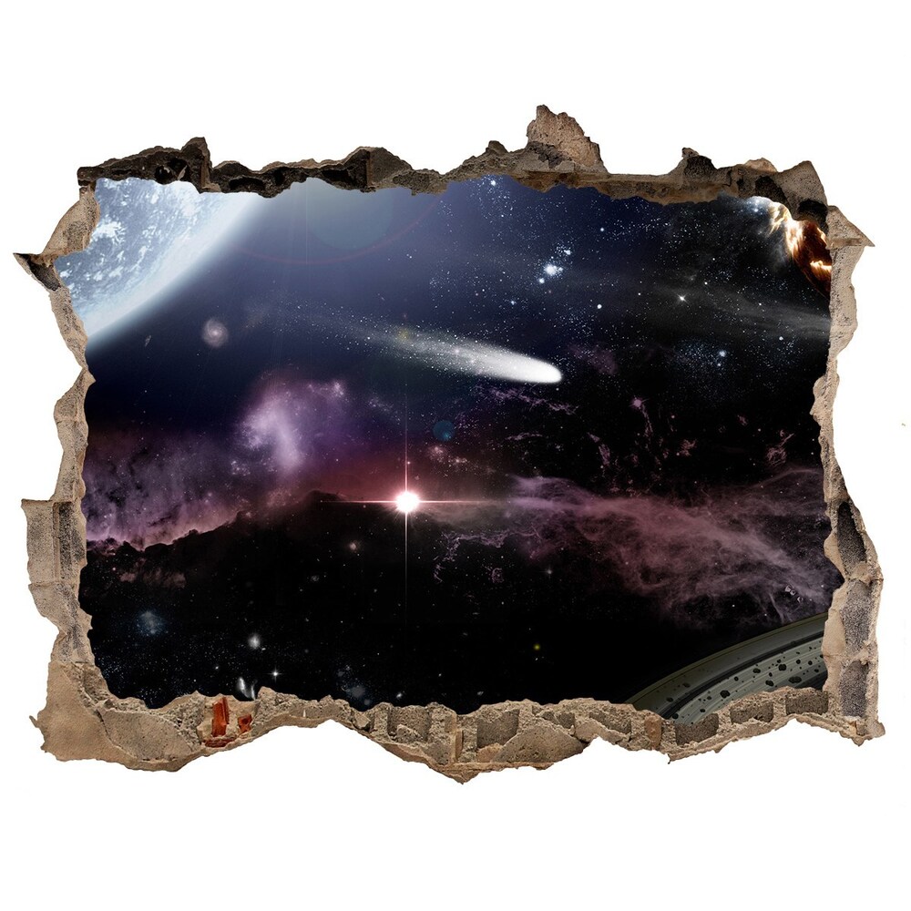 Sticker mural effet trou Galaxie pierre