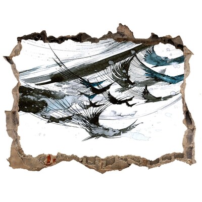 Sticker mural effet trou Abstraction moderne dans un trou