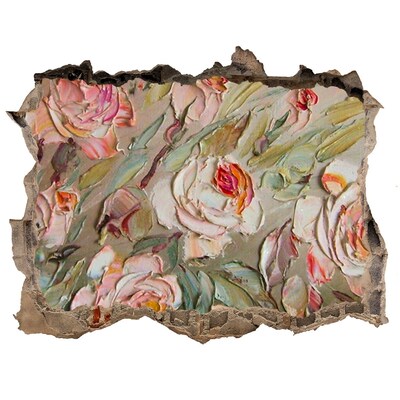 Autocollant mural trou Un jardin fleuri dans un mur en ruine