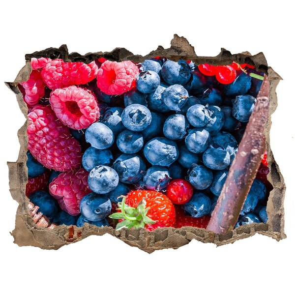 Autocollant à effet 3d trou Trou fruité dans le mur