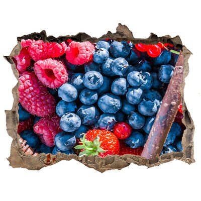 Autocollant à effet 3d trou Trou fruité dans le mur