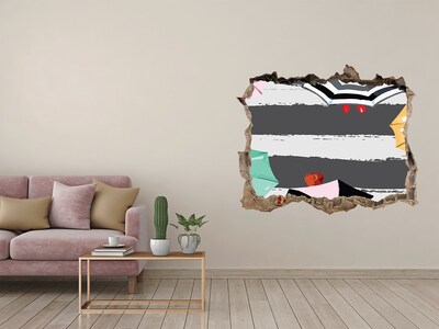 Autocollant mural trou Plage mystérieuse avec parasols