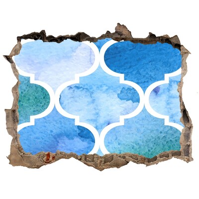 Autocollant à effet 3d trou Mosaïque marine dans un trou de mur