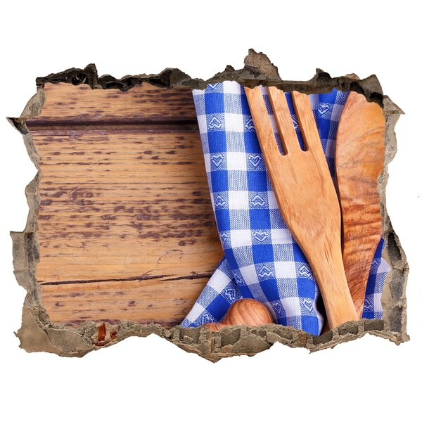 Sticker mural effet trou Coin culinaire