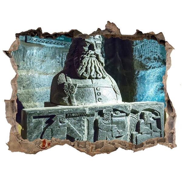 Sticker trou dans le mur Sculpture rupestre ancienne