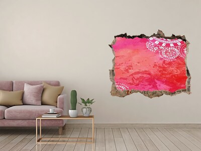 Sticker mural effet trou trou coloré dans le mur