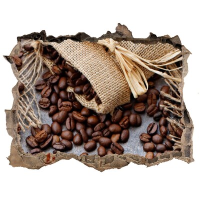 Sticker trou dans le mur Du café dans un mur en ruine