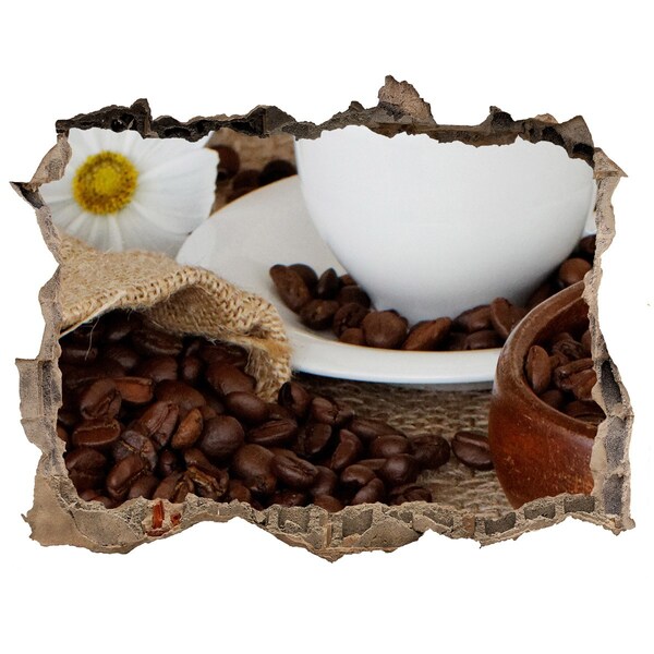 Autocollant mural trou Un café dans le confort de votre maison